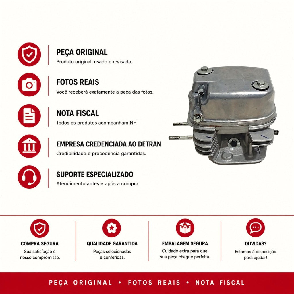 Cabeçote Completo Honda Elite 125 2019 2020 2021 2022 2023 2024 Original