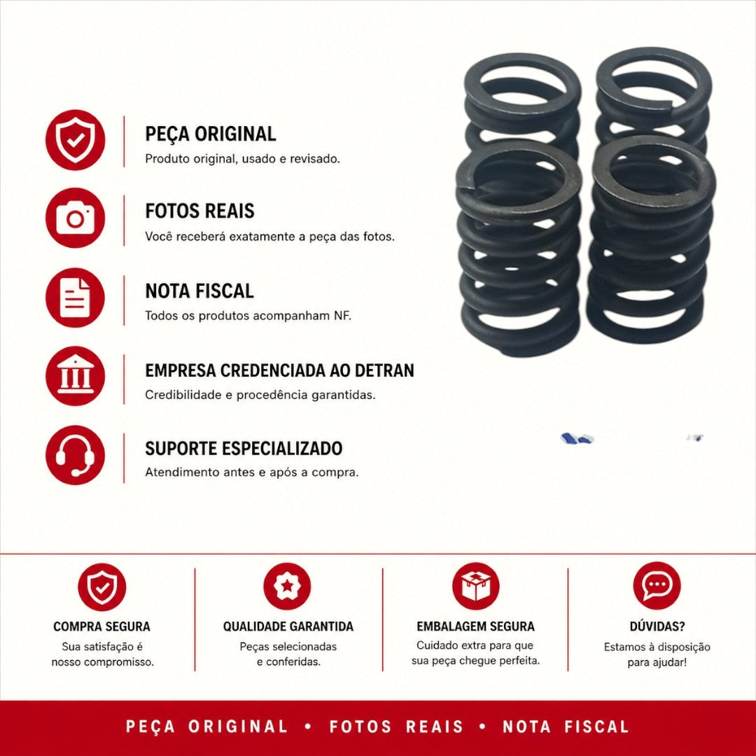 'Kit Mola Embreagem Dafra Apache 150 2009 A 2013 Original' | MJ Moto Peças