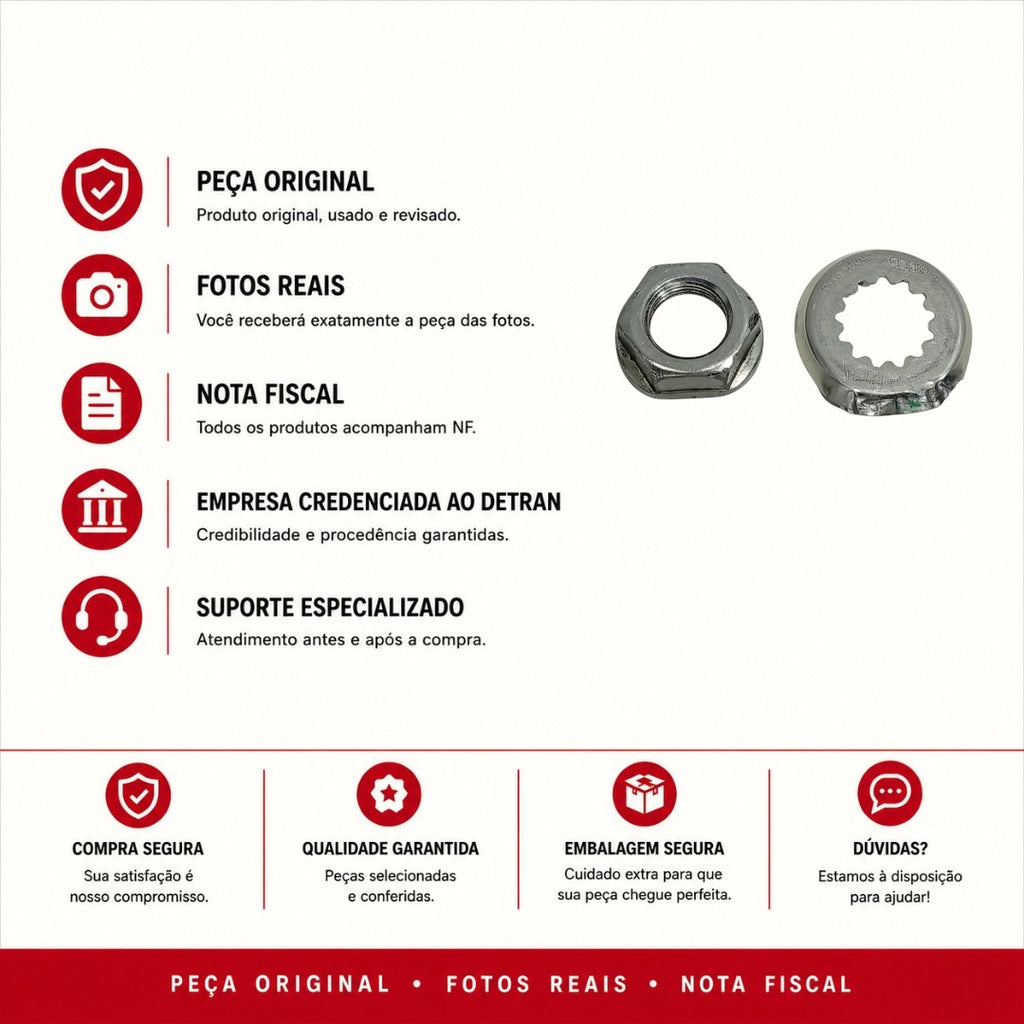 Porca Do Pinhão Triumph Speed 400 2024 2025 2026 Original