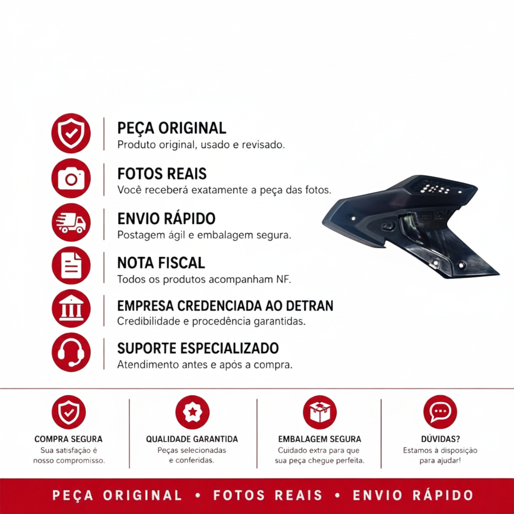 Carenagem/Aba Lateral L.D BMW G310 Gs 2018 2019 2020 2021 2022 2023 2024 2025 2026 Original - foto 2