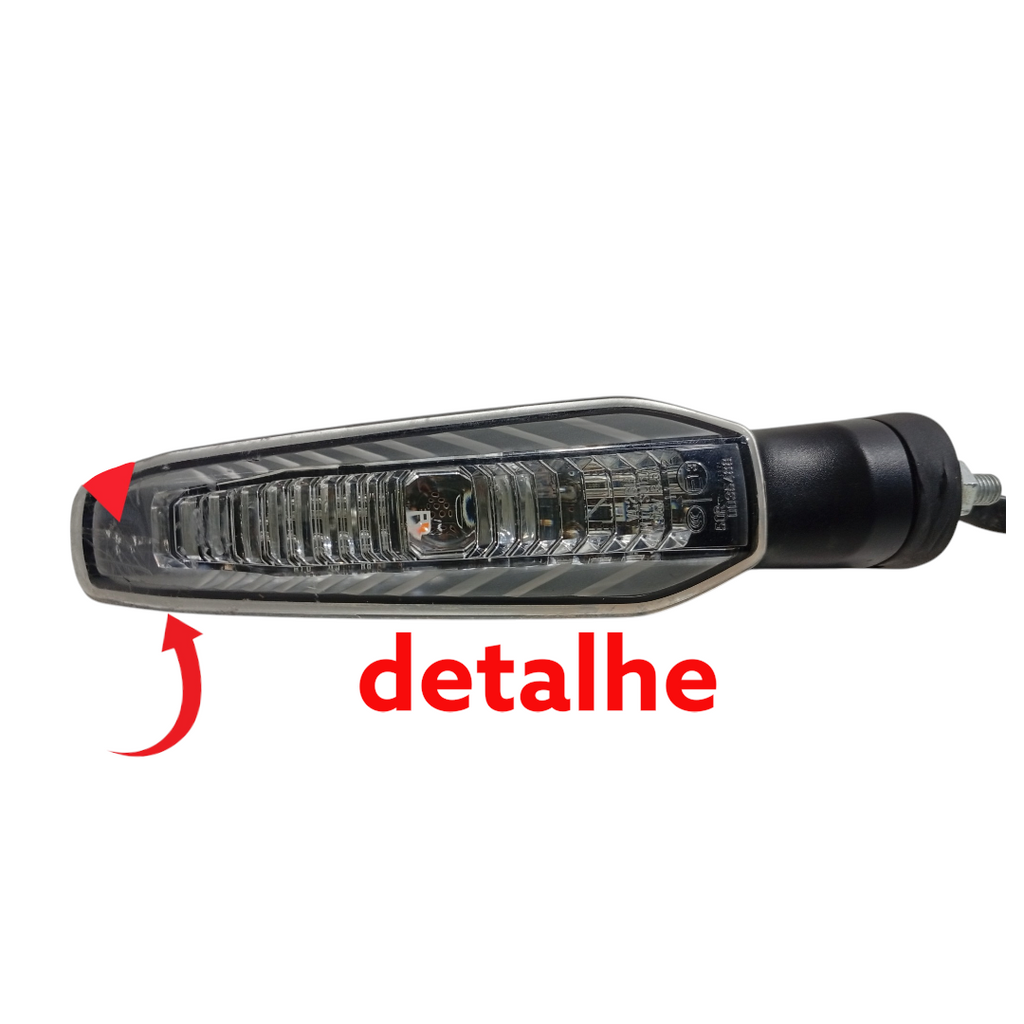 Seta Dianteira Esquerda Suzuki V-Strom 1050 2020 2021 2022 2023 Original Detalhe