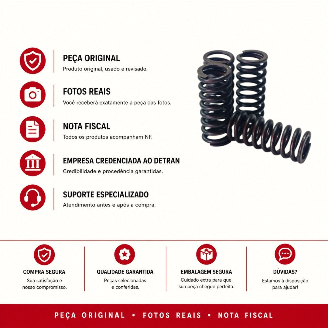 'Kit Mola Compressao Embreagem Xt 225 1997 A 2005 Original' | MJ Moto Peças