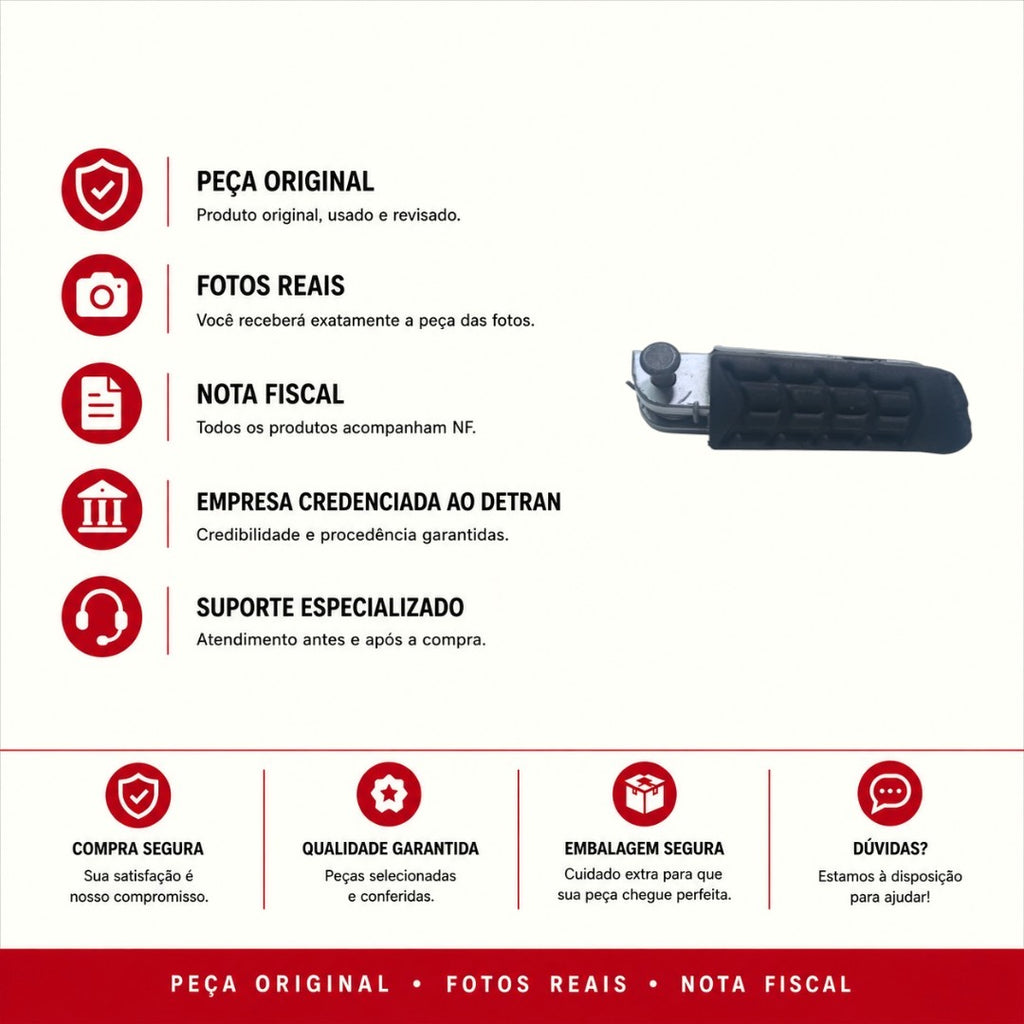 Pedaleira Dianteira Direita Dafra Apache 200 2021 Original