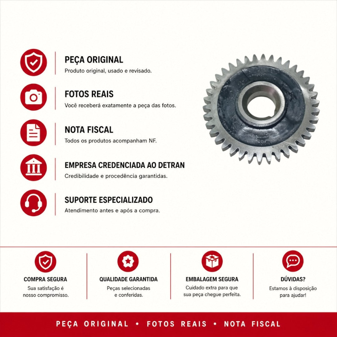 Engrenagem Balanceiro Yamaha Xt 225 1997 1998 1999 2000 2001 2002 2003 2004 2005 2006 Original