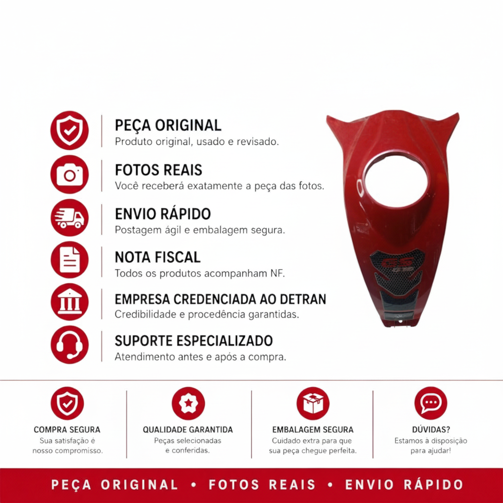 Carenagem Capa Tanque BMW G310 Gs Avaria 2018 2019 2020 2021 2022 2023 2024 2025 2026 Original - foto 2