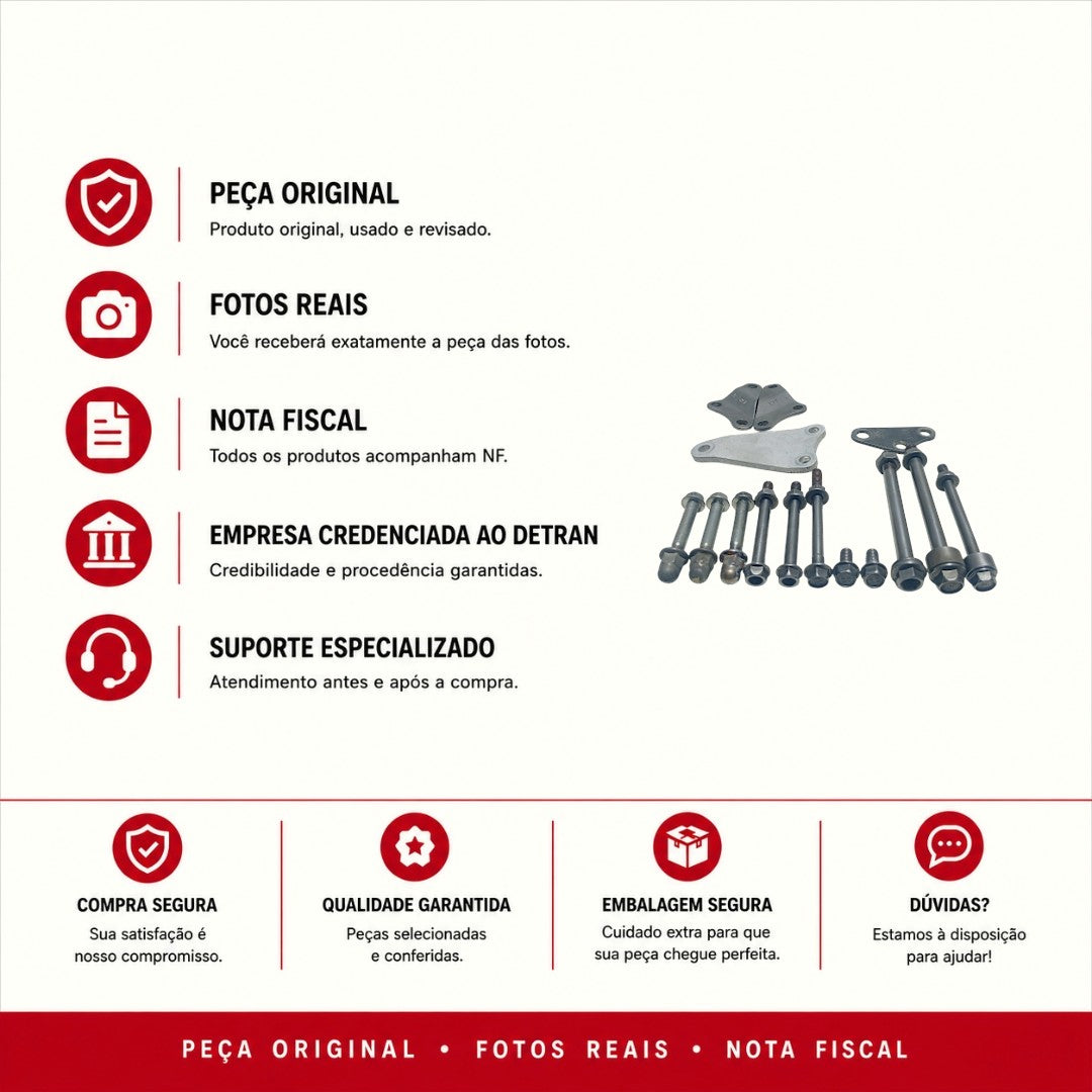 Kit Suporte Fixação Honda NXR Bros 160 2024 2025 2026 Original