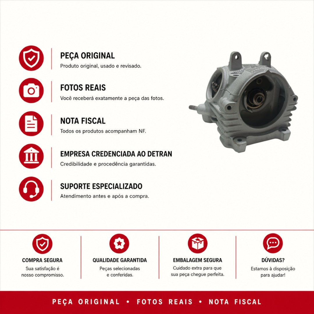 Cabeçote Completo Yamaha Neo 115 2008 2009 2010 2011 2012 2013 2014 Original - Avaria